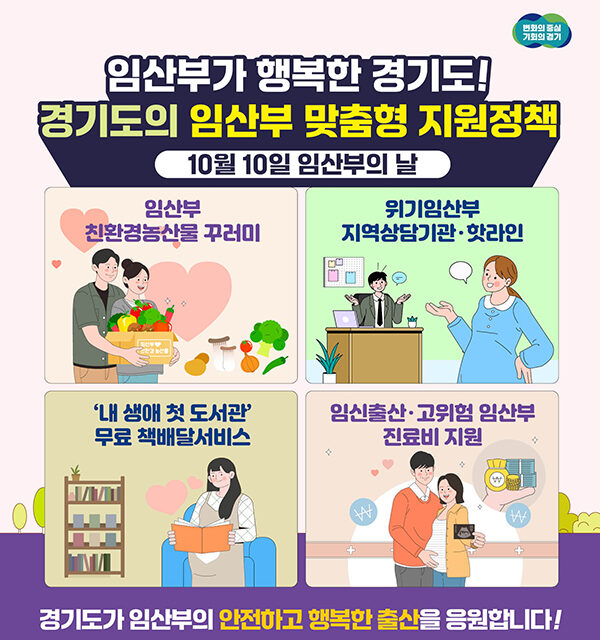 경기도, 임산부 맞춤형 지원 정책