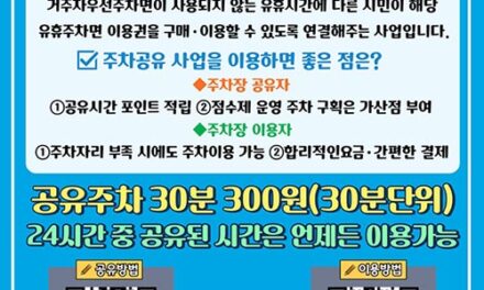 의정부시, 구도심 주차난 해소 위해 거주자우선 주차장(모두의 주차장) 공유제 시범운영