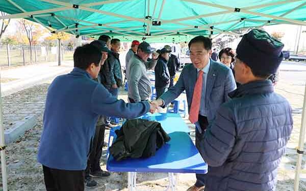 정장선 평택시장, 공공비축미 매입 현장 찾아