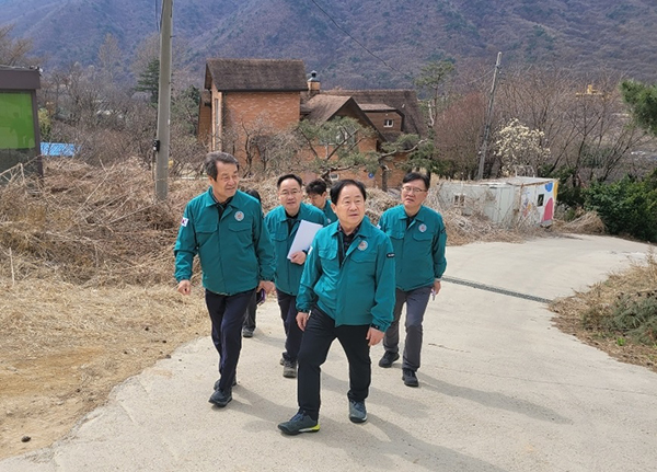 주광덕 남양주시장, 예봉산·천마산 등 산불 대응 현장 점검 나서