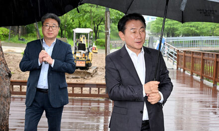 의정부시, 송산3동 녹지대 다목적 쉼터 조성 현장 점검