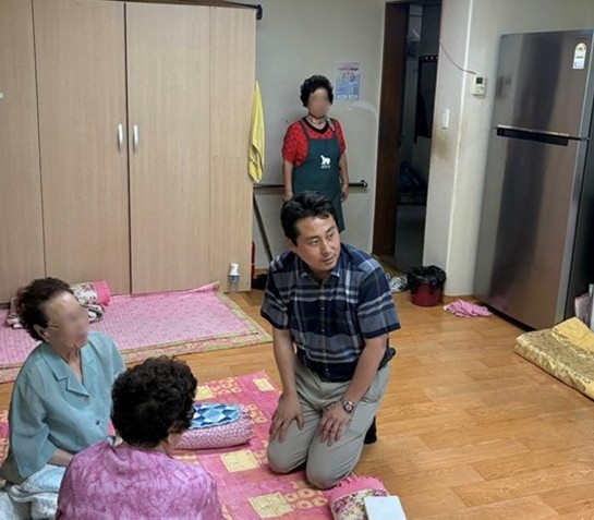 노원구의회 정영기 의원, 원터경로당 무더위 안전 점검