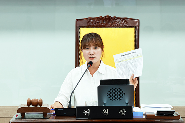 양평군의회, 여현정 의원 행정사무감사에서 군의 책임 있는 행정 요구