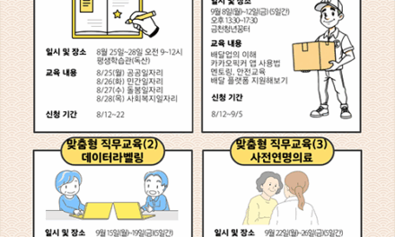 서울 금천구, 중장년 맞춤형 취업 교육 운영