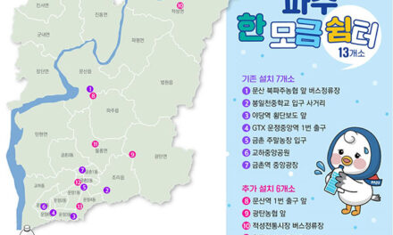 파주시, 시민 호응에 힘입어‘한 모금 쉼터’13개소로 확대 운영