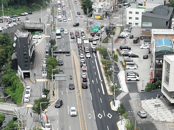 광주시, 국지도 57호선(광명초 진입로) 3차로 확장 상습 정체 해소