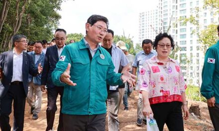 이상일 용인특례시장, 남사읍 한숲산내음근린공원 찾아 정비사업 확인