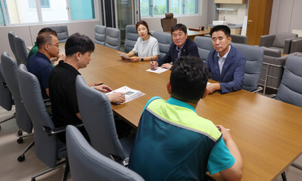 오산시의회, 성길용 전예슬 의원 마루초 개교 앞두고 현장 점검