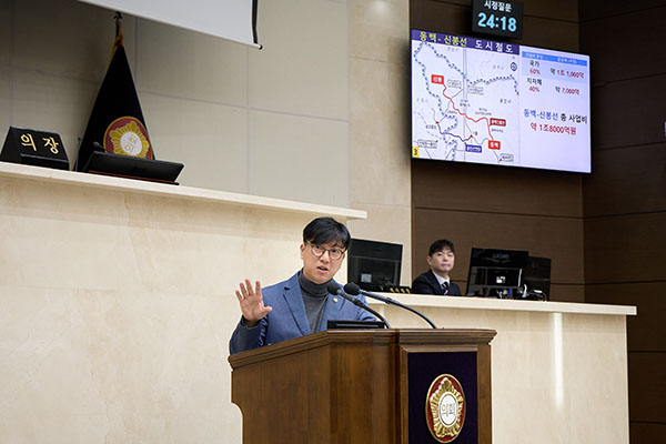 용인특례시의회 김병민 의원 “동백–신봉선 철도망 구축 검토 AI 미래전략 마련하라”