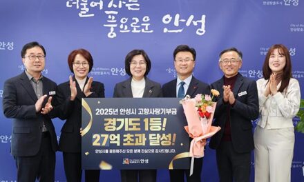 안성시, 고향사랑기부제 최종 27억원  ‘신뢰 브랜드’ 입증