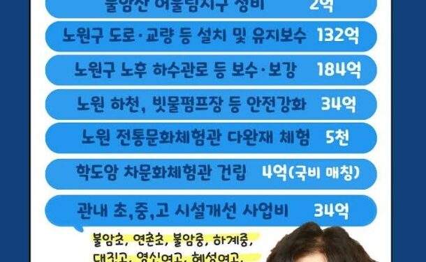 봉양순 서울시의회 도시안전건설위원회 2026년 지역예산 401억5000만원 확보