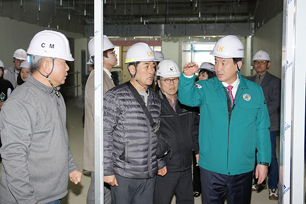 광주시, 오포 중·고 신축공사 현장 점검 2026년 3월 개교 준비 상황 확인