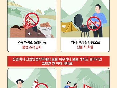 양주시, 산림 인접 100m 이내 불법 소각 단속 강화 위반 시 과태료 부과
