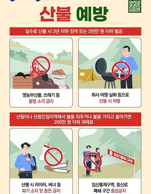 양주시, 산림 인접 100m 이내 불법 소각 단속 강화 위반 시 과태료 부과