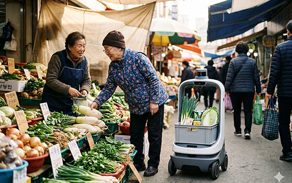 성남시, 전국 최초 전통시장 인공지능(AI) 짐꾼 로봇 실증 추진