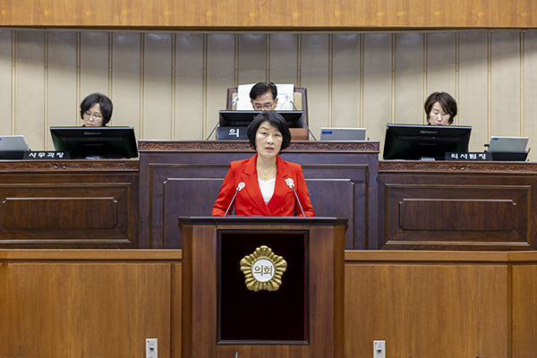 의왕시의회, 박혜숙 의원  <의왕시 직장운동경기부 창단> 강력 촉구