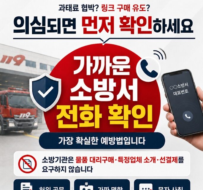 노원소방서, 소방기관 사칭 사기 피해 예방 집중 홍보 추진