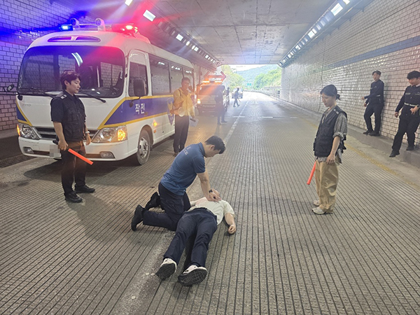 의정부시, 골든타임 사수 집중호우 지하차도 침수 대응훈련 실시
