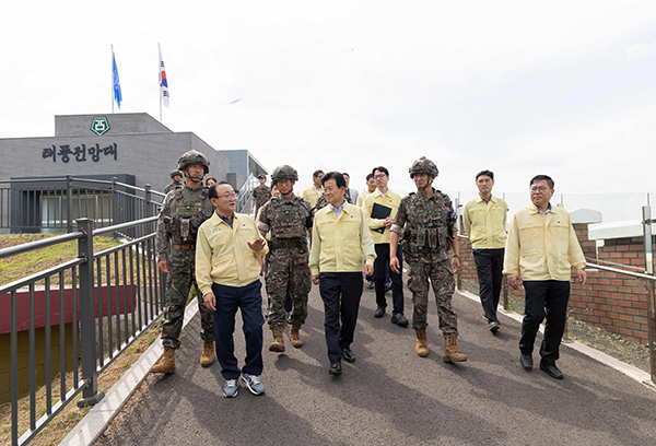 김덕현 연천군수, 임진강 수해방지시설 유관 기관 합동 점검